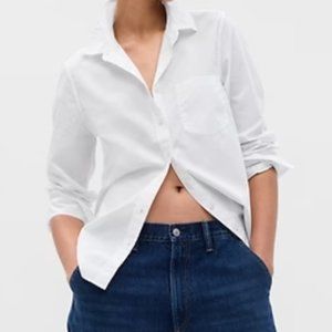 NWT White Organic Cotton Perfect Shirt